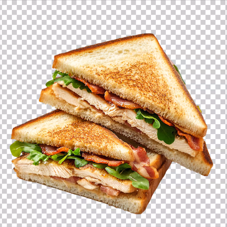 Delicious club sandwich at Luna Café
